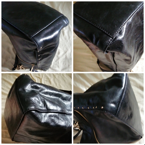 Badgley Mischka black genuine leather tote bag - Picture 11 of 11